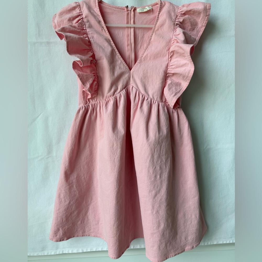 Etro Dusty Pink BabyDoll Ruffle Sleeved Mini Dress Size Small New
